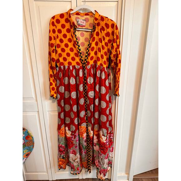 Pareesa Pret Mixed Print Maxi Dress Size XS - Picture 1 of 6